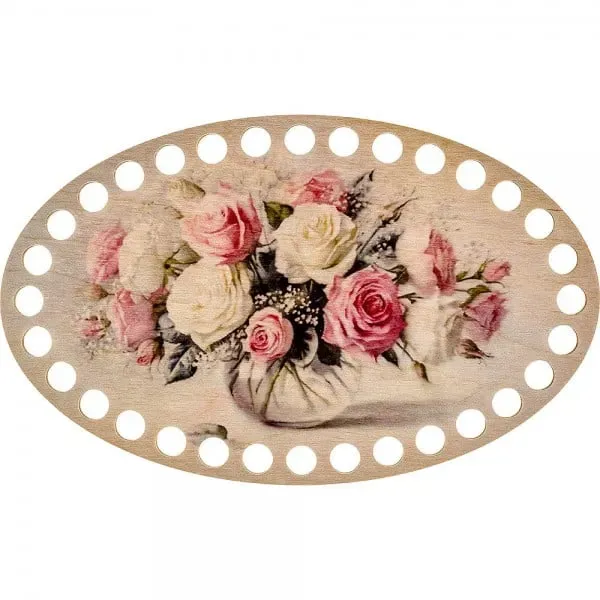 Rose Harness Illustration Themed Wood Embroidery Separator, Prevents tangling of Threads While Working, Wooden Thread Organizer