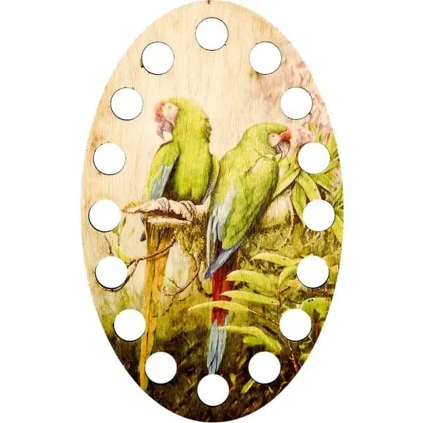 Lonjew Thread Sorter Floss Holder Parrots in Love Theme Illustration
