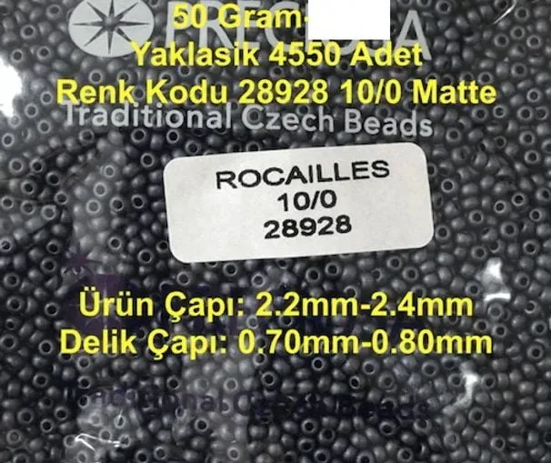 Preciosa Round Seed Beads 28928 10/0 3.5 Oz Matte