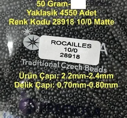Preciosa Round Seed Beads 28918 10/0 3.5 Oz Matte