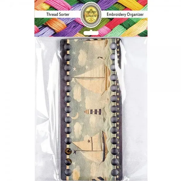 Lonjew Floss Organizer - Embroidery Thread Sorter (Sailboats) 2