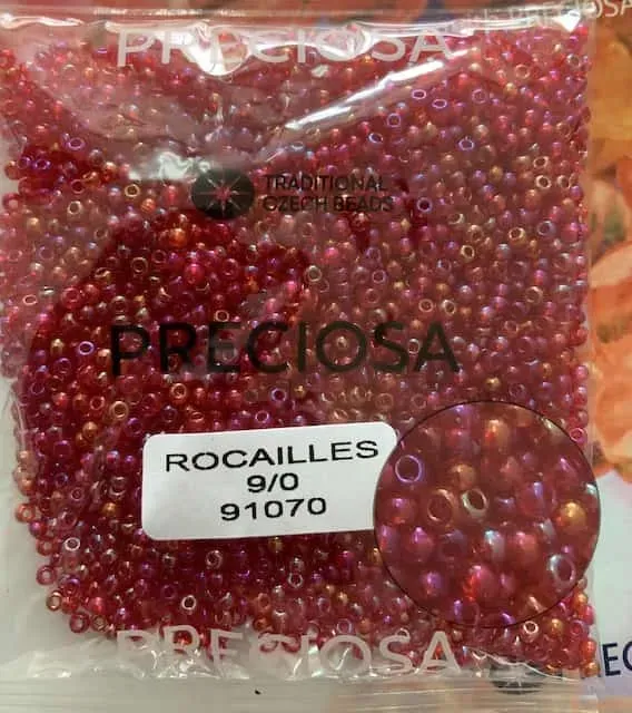 Preciosa Round Seed Beads 91070 9/0 3.5 Oz