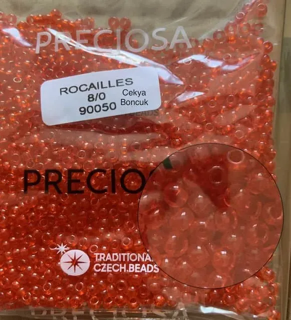 Preciosa Round Seed Beads 90050 8/0 3.5 Oz