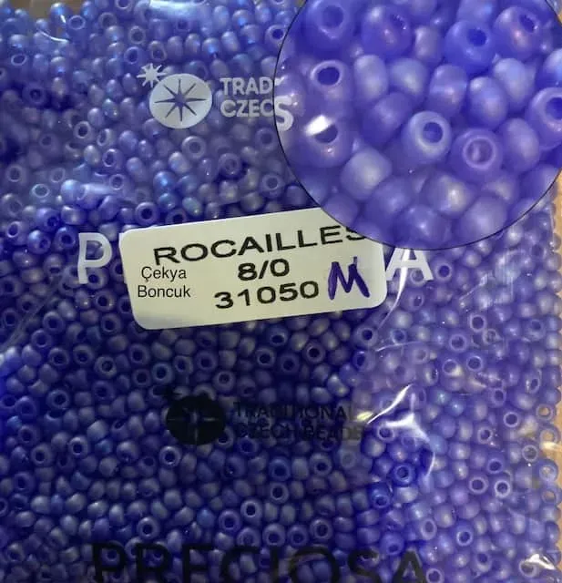 Preciosa Round Seed Beads 31050 8/0 3.5 Oz Matte