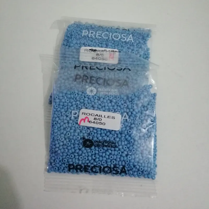 Preciosa Round Seed Beads 64050 8/0 50 gr. 1.7 Oz Matte 4