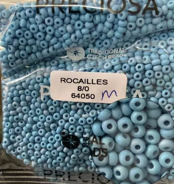 Preciosa Round Seed Beads 64050 8/0 50 gr. 1.7 Oz Matte 6