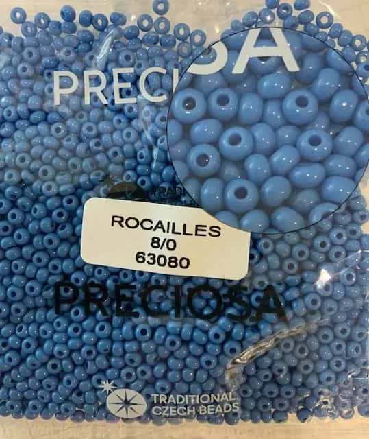 Preciosa Round Seed Beads 63080 8/0 50 gr. 1.7 Oz
