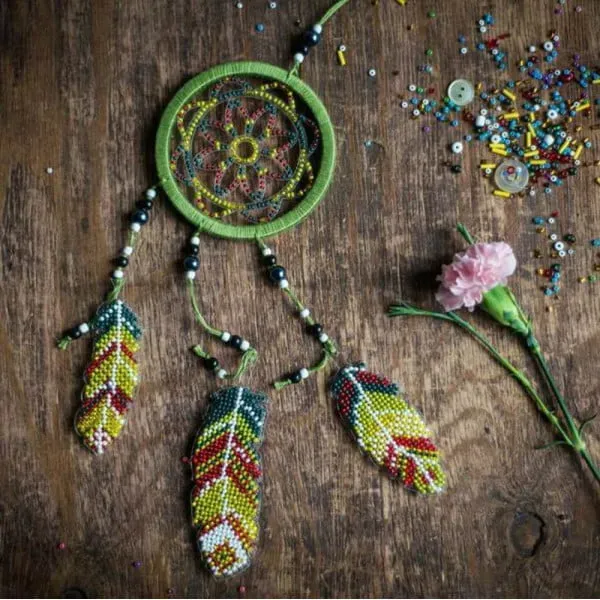 Bead Embroidery Kit On A Plastic Base LLPL-029 4