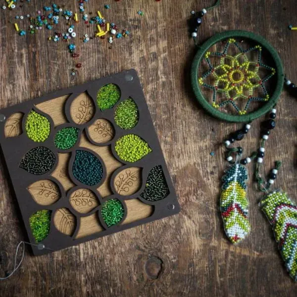 Bead Embroidery Kit On A Plastic Base LLPL-031 3