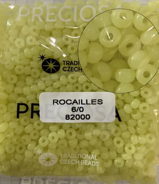Preciosa Round Seed Beads 82000 6/0 3.5 Oz