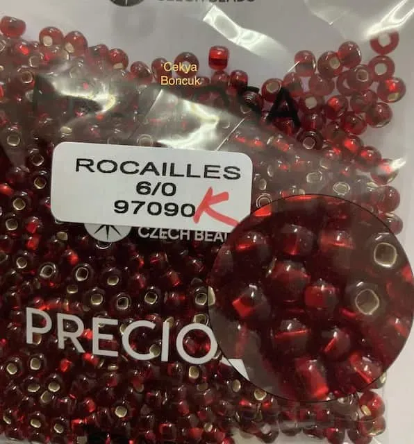 Preciosa Round Seed Beads 97090 6/0 3.5 Oz Square