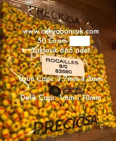 Preciosa Round Seed Beads 83590 6/0 3.5 Oz