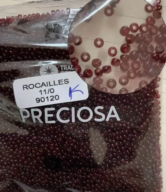 Preciosa Round Seed Beads 90120 11/0 50 gr. 1.7 Oz Square 2