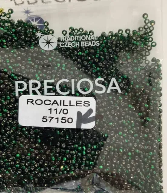 Preciosa Round Seed Beads 57150 11/0 3.5 Oz Square