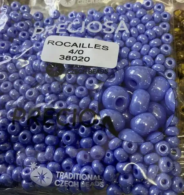 Preciosa Round Seed Beads 38020 4/0 3.5 Oz