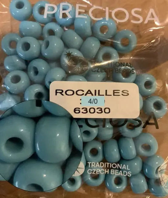 Preciosa Round Seed Beads 63030 4/0 3.5 Oz