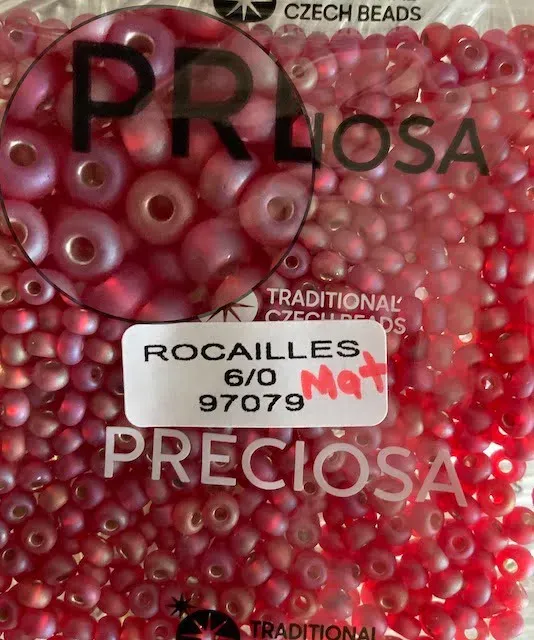 Preciosa Round Seed Beads 97079 6/0 3.5 Oz Matte