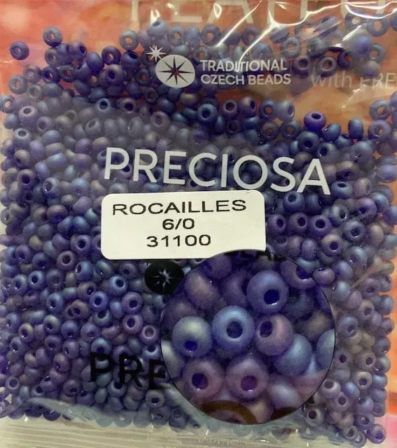 Preciosa Round Seed Beads 31100 6/0 3.5 Oz Matte