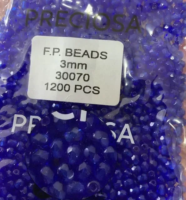 Preciosa Fire Polished Beads FP 3mm 30070 100 Pcs