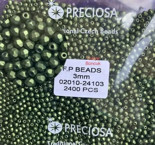 Preciosa Fire Polished Beads FP 3mm 02010-24103 100 Pcs