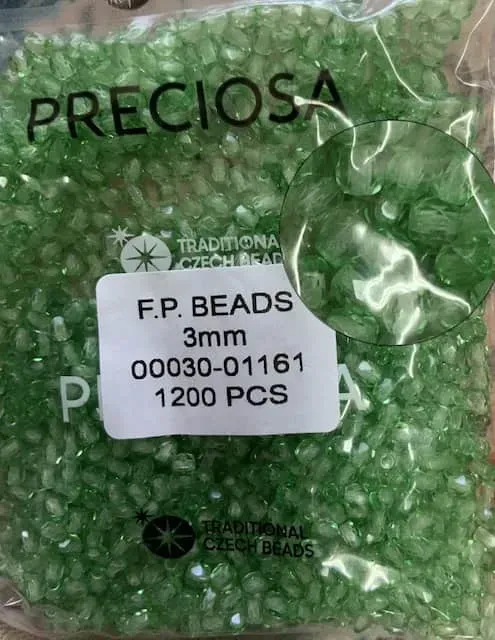 Preciosa Fire Polished Beads FP 3mm 00030-01161 100 Pcs