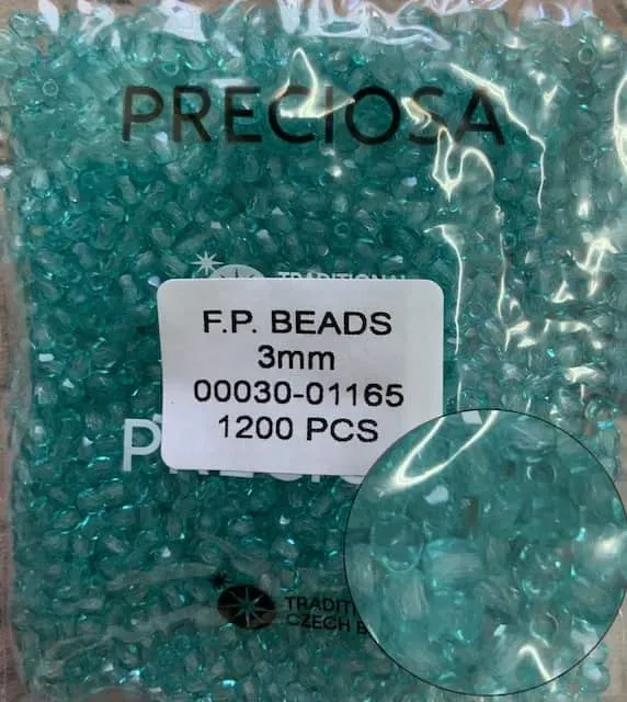 Preciosa Fire Polished Beads FP 3mm 00030-01165 100 Pcs