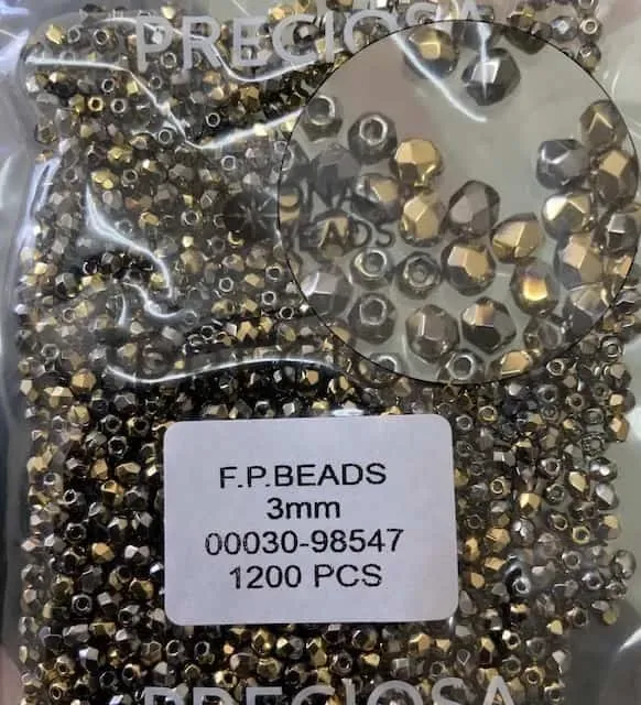 Preciosa Fire Polished Beads FP 3mm 00030-98547 100 Pcs