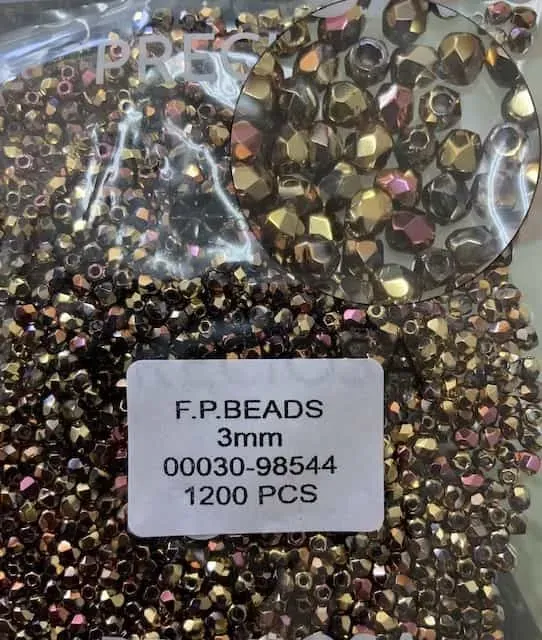 Preciosa Fire Polished Beads FP 3mm 00030-98544 100 Pcs