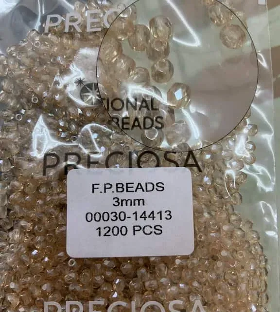 Preciosa Fire Polished Beads FP 3mm 00030-14413 100 Pcs