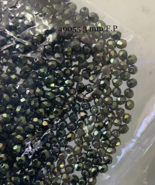 Preciosa Fire Polished Beads FP 3mm 49055 100 Pcs