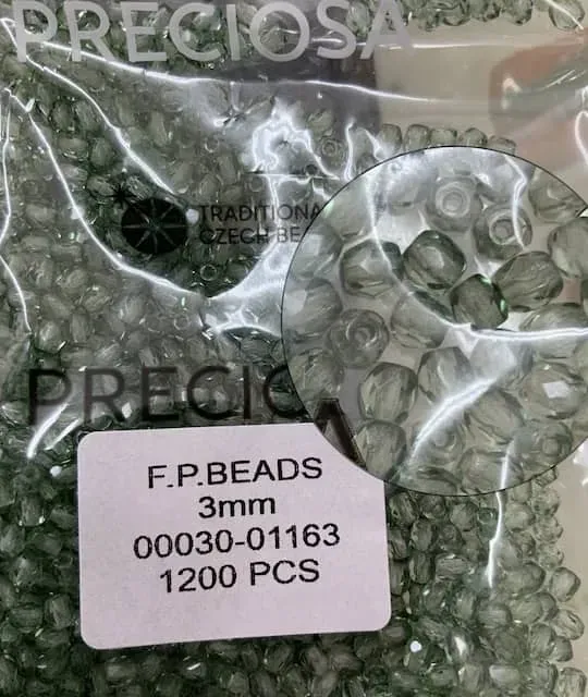 Preciosa Fire Polished Beads FP 3mm 00030-01163 100 Pcs