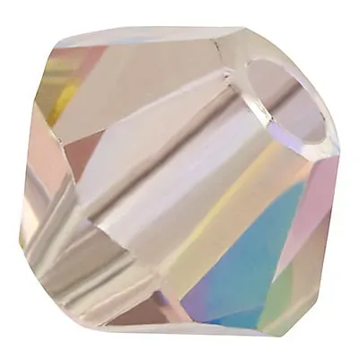 Preciosa Crystal Beads 3mm  Light Rose  70010AB Pyramid 110 Pcs