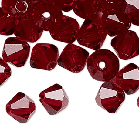 Preciosa Crystal Beads 3mm Red 90090 110 Pcs Pyramid 2