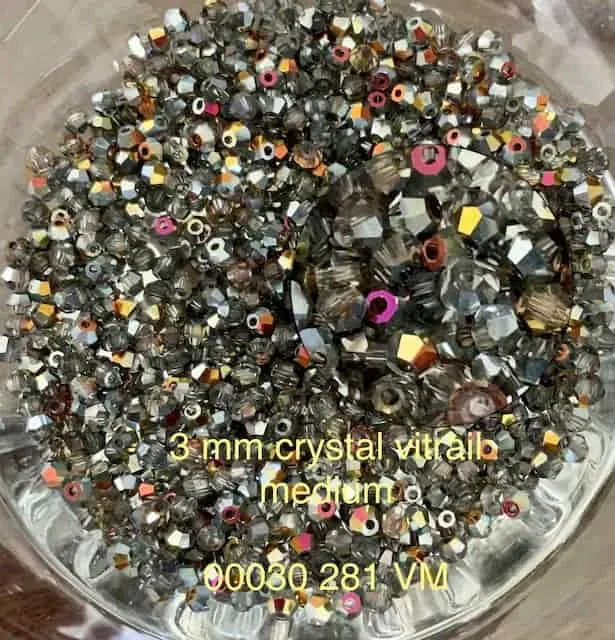 Preciosa Crystal Beads 3mm 00030-281VM 110 Pcs Pyramid 2