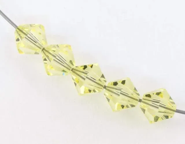 Preciosa Crystal Beads 4 mm 80100 Jonquil 57 Pcs Pyramid 3