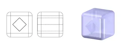 Preciosa Squares Round-RH Round Hole Beads 3.5 Oz 78102 2/2mm 6