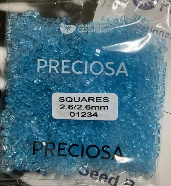 Preciosa Squares-RH Round Hole Beads 3.5 Oz 01234 2.6/2.6mm