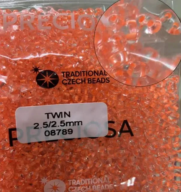 Preciosa Twin Beads 3.5 Oz 08789 2.5/5mm