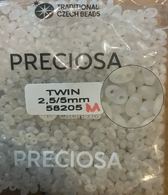 Preciosa Twin Beads 3.5 Oz 58205 2.5/5mm Matte