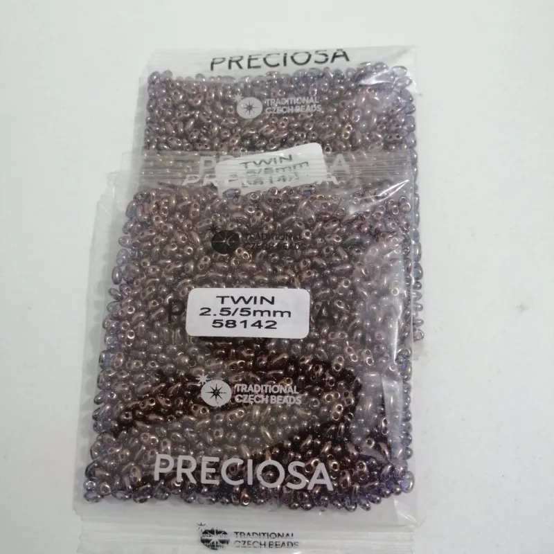 Preciosa Twin Beads 3.5 Oz 58142 2.5/5mm 3