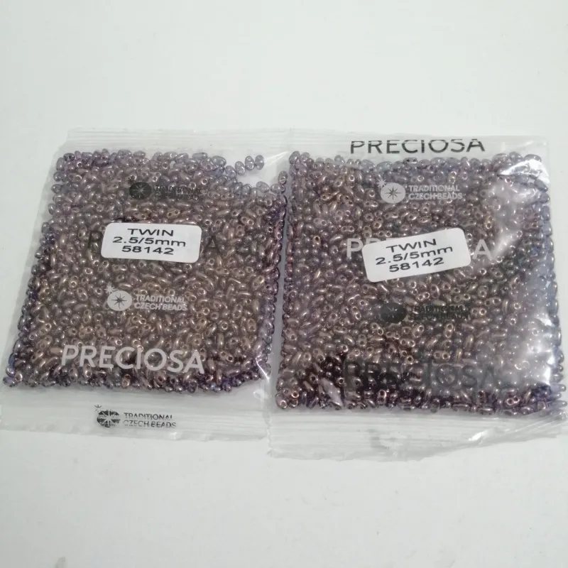 Preciosa Twin Beads 3.5 Oz 58142 2.5/5mm 4