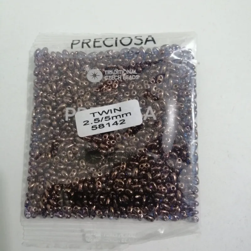 Preciosa Twin Beads 3.5 Oz 58142 2.5/5mm