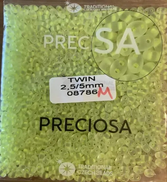 Preciosa Twin Beads 3.5 Oz 08786 2.5/5mm Matte