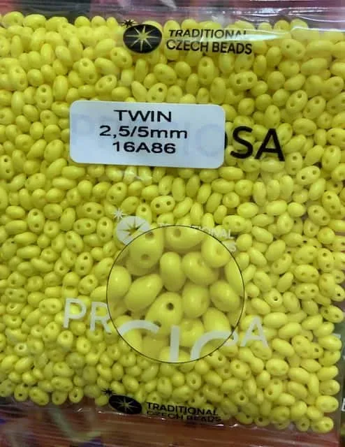 Preciosa Twin Beads 3.5 Oz 16A86 2.5/5mm