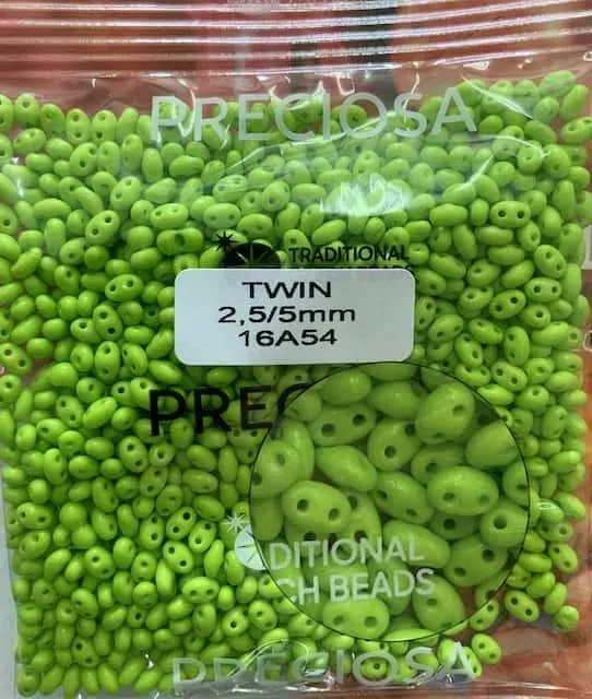 Preciosa Twin Beads 3.5 Oz 16A54 2.5/5mm