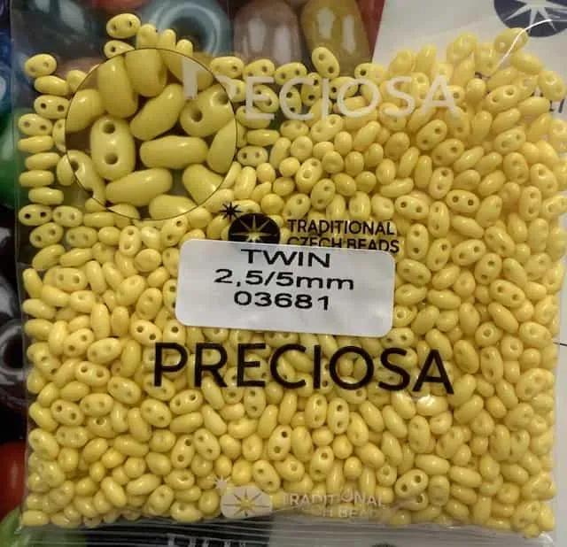 Preciosa Twin Beads 3.5 Oz 03681 2.5/5mm