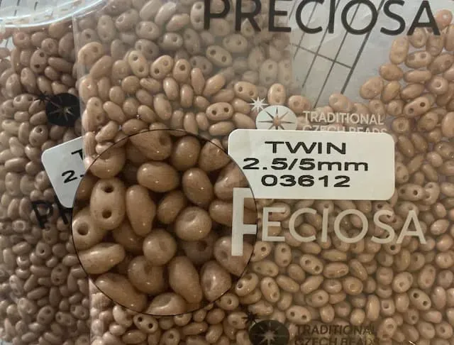 Preciosa Twin Beads 3.5 Oz 03612 2.5/5mm