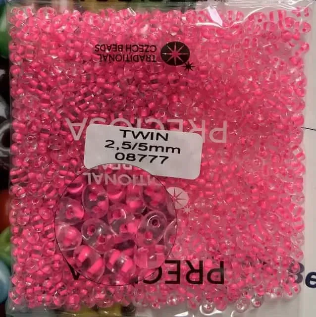 Preciosa Twin Beads 3.5 Oz 08777 2.5/5mm