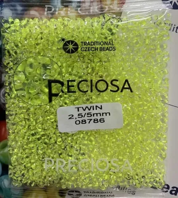 Preciosa Twin Beads 3.5 Oz 08786 2.5/5mm
