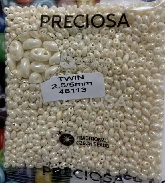 Preciosa Twin Beads 3.5 Oz 46113 2.5/5mm